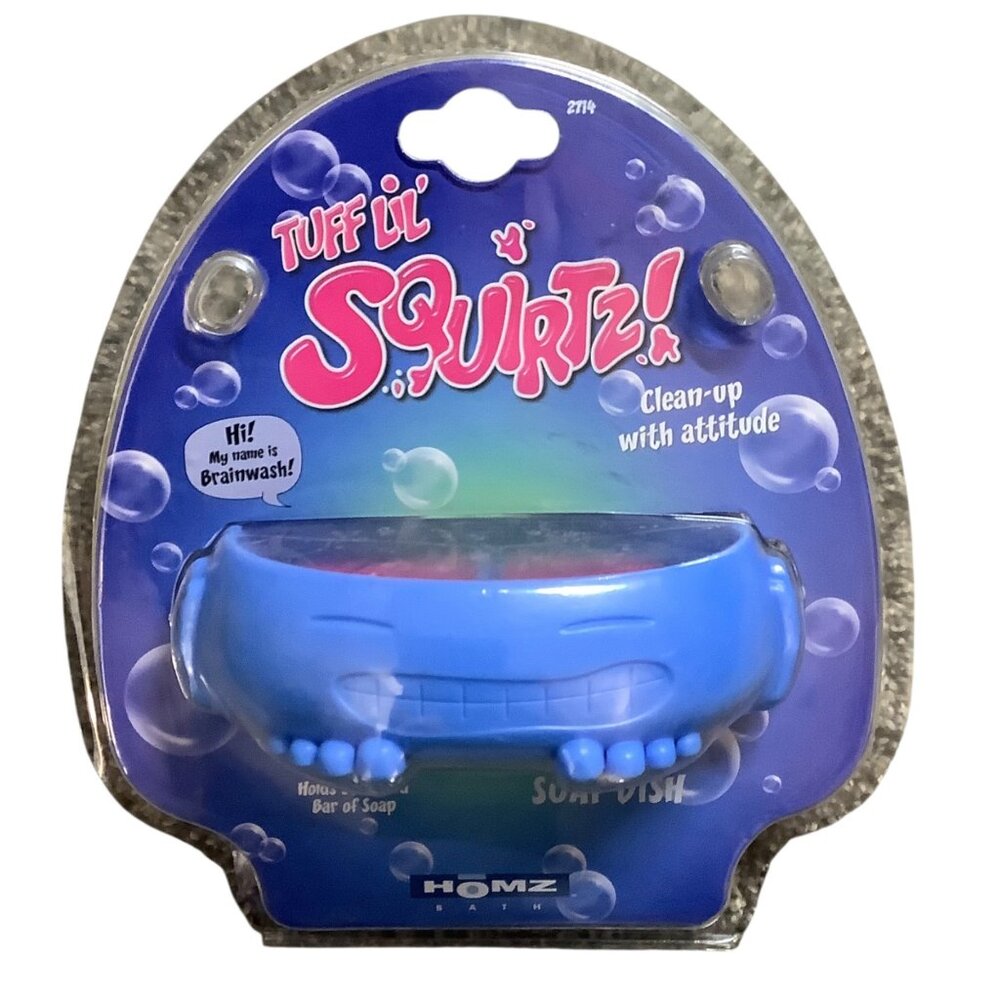 Tuff Lil Squirtz Brainwash Soap Dish By Homz Blue NEW NOS